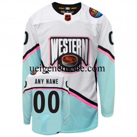 Herren CUSTOM Eishockey Trikot 2023 All-Star Adidas Weiß Authentic